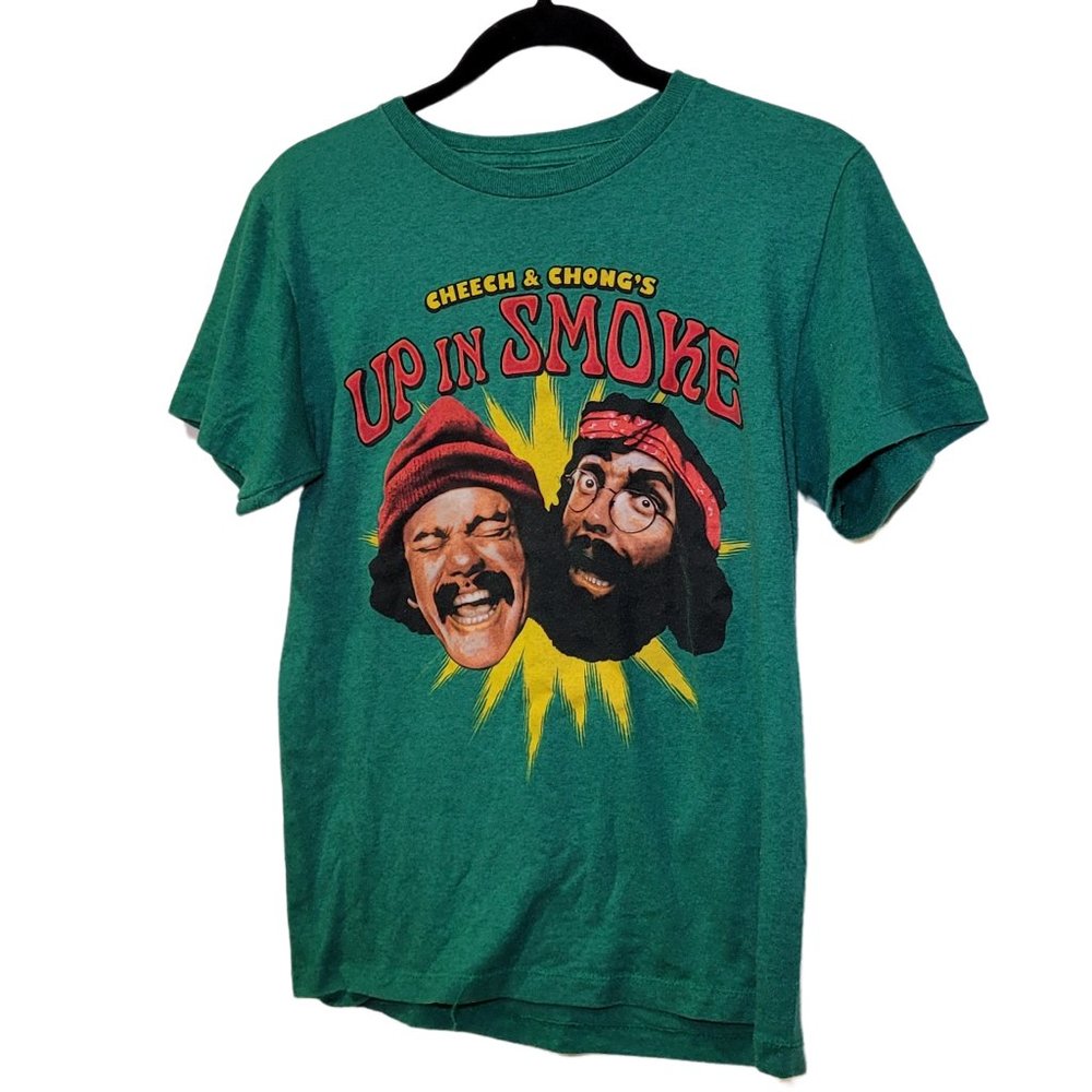 Green Up In Smoke Cheech & Chong T-Shirt Size Small Women's